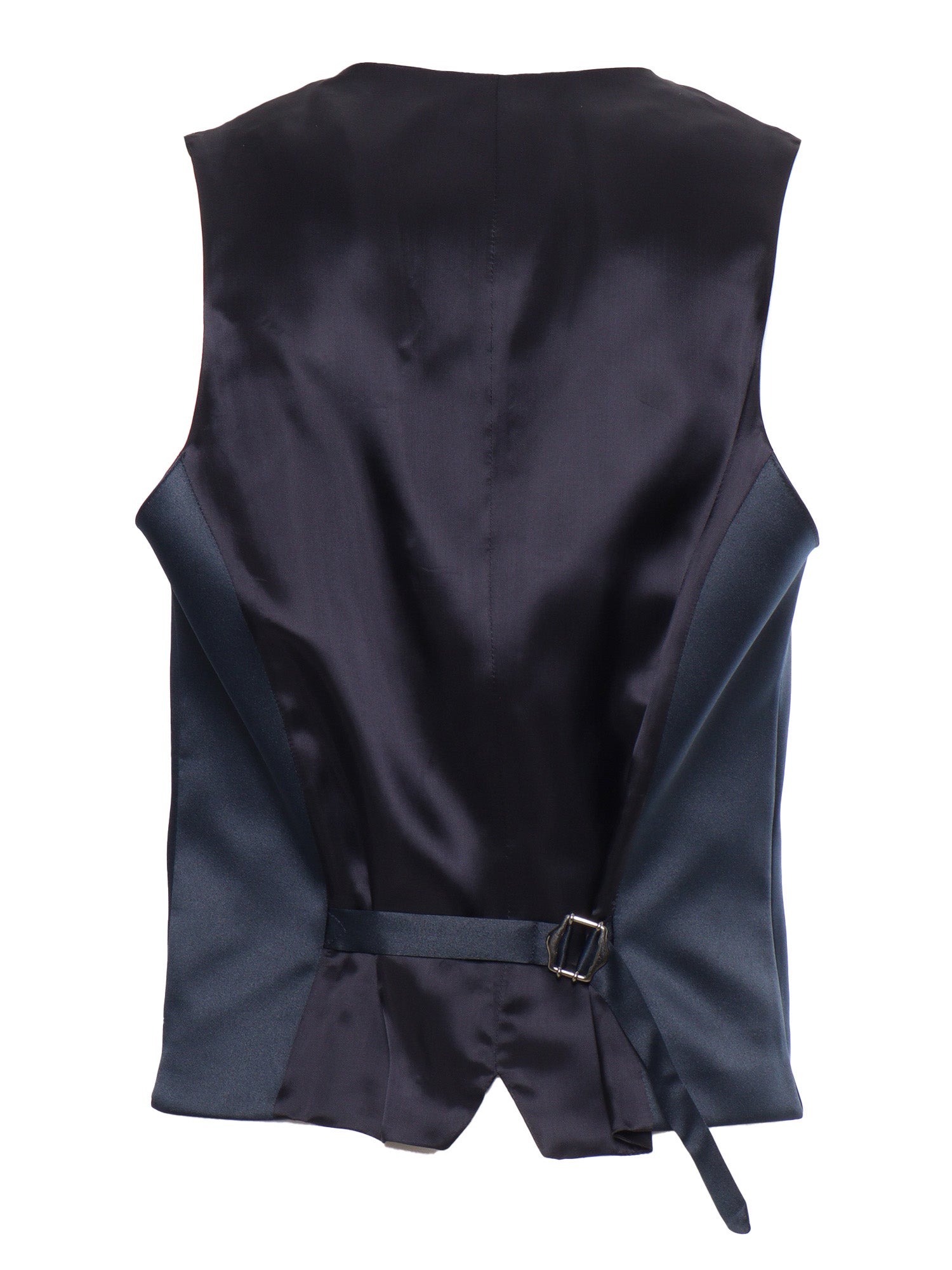 Blue double-breasted vest Polyester