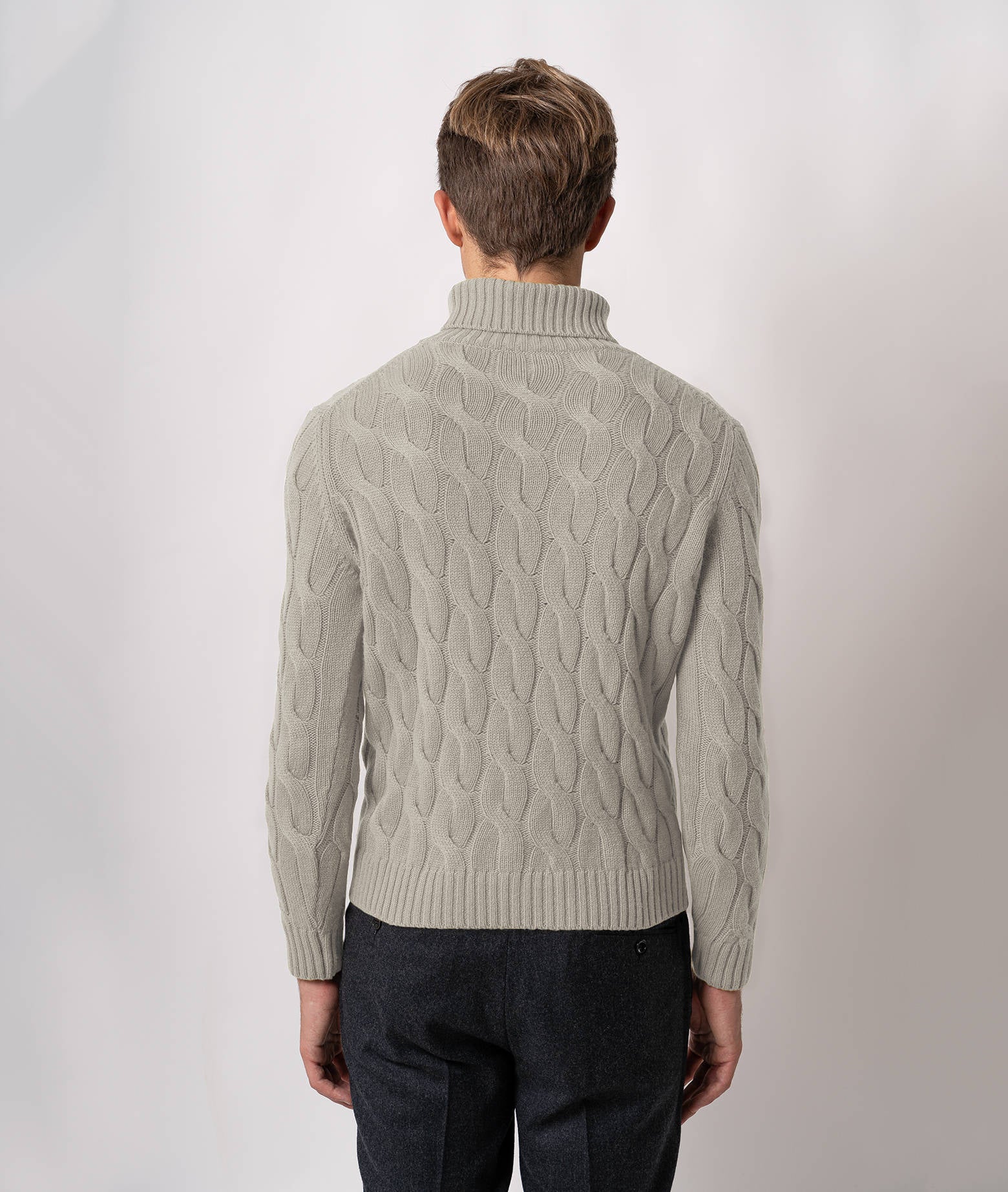 Turtleneck Cashmere Sweater Lapponia Dimgray Maglieria Dis/lav Pesante