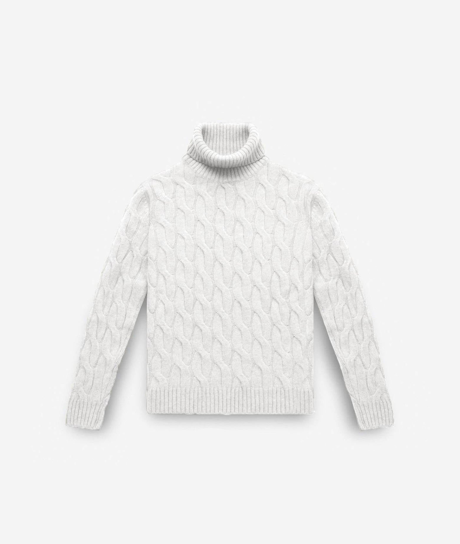 Turtleneck Cashmere Sweater Lapponia Ivory Maglieria Dis/lav Pesante