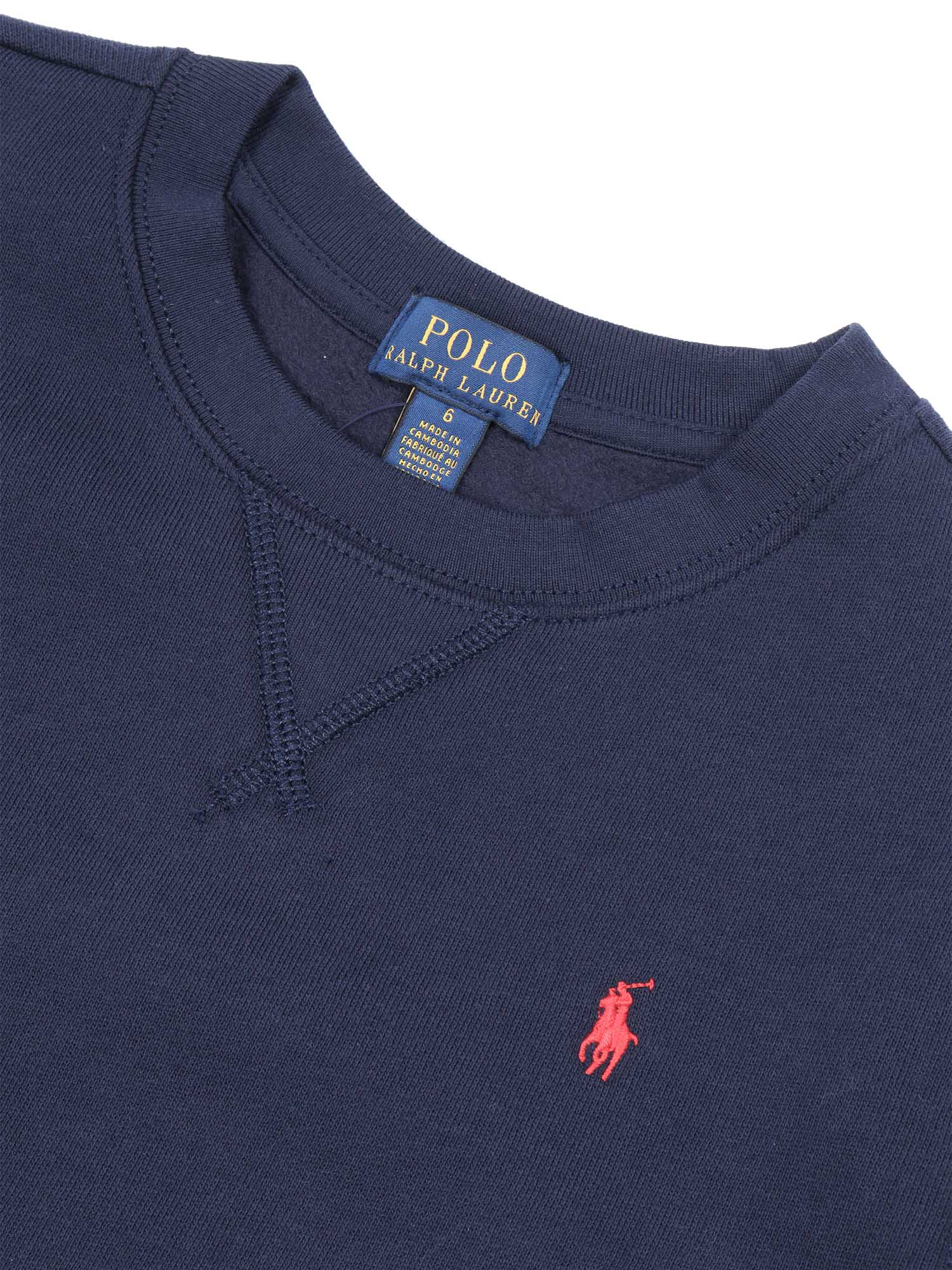 LS CN-TOPS-KNIT Blue Cotton Polyester Sweatshirt