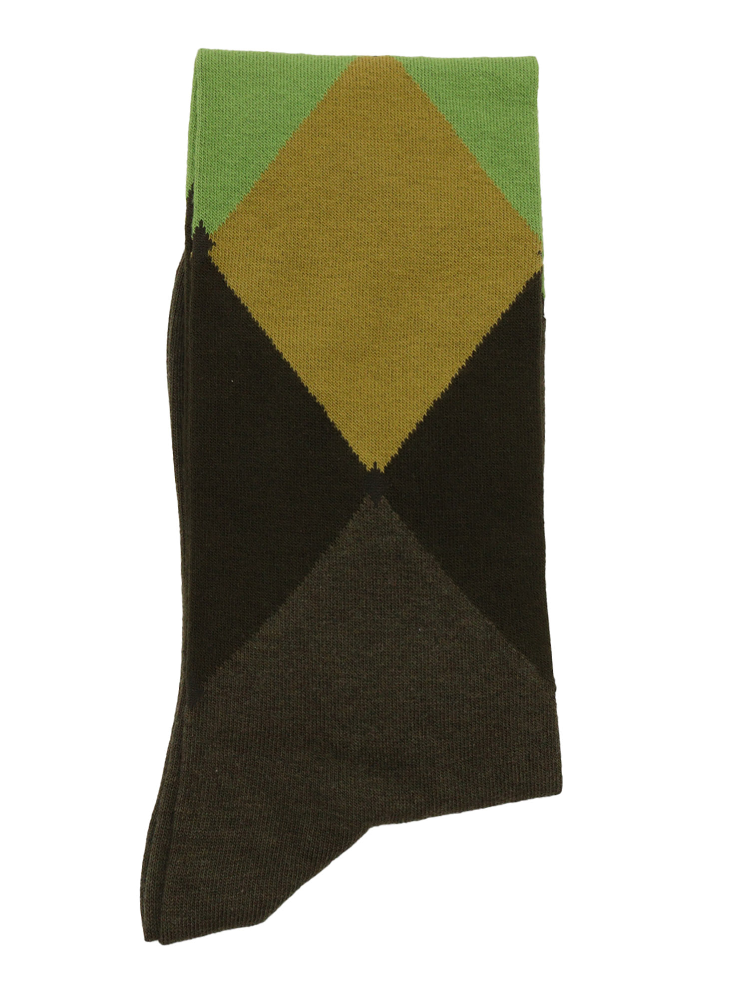Socks Green Cotton Polyamide Elastane
