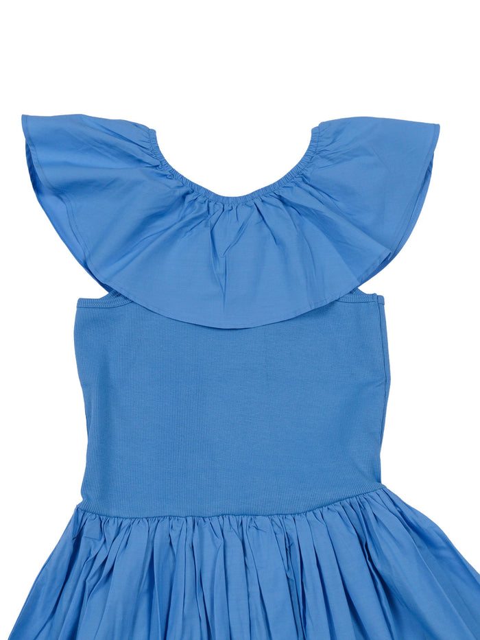 Christal Dress SS Blue Cotton Organic