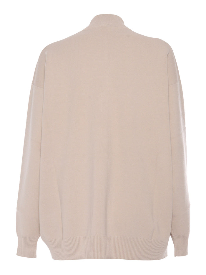 Teorema beige coat Viscose Polyester Cardigan