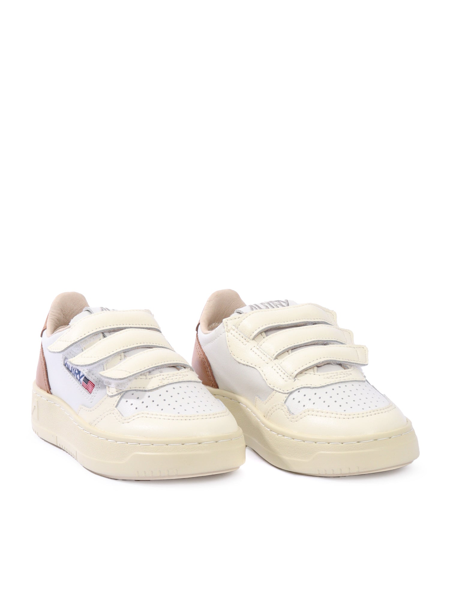 Kidstripes Low Kid Leat-Four Wht-Brnsug Sneakers White