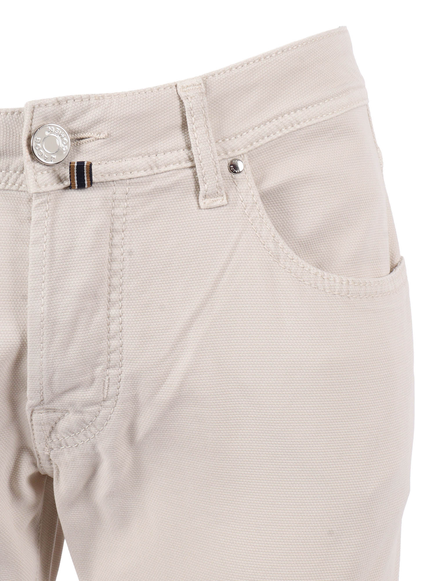 5 POCKETS SLIM FIT PANTS White Modal Cotton Elastane Jean