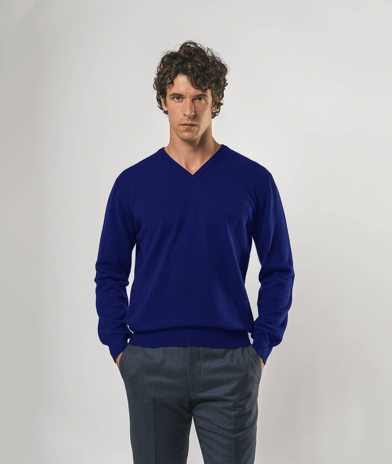 V-Neck Cashmere Sweater Stoccolma Ivory V Neck