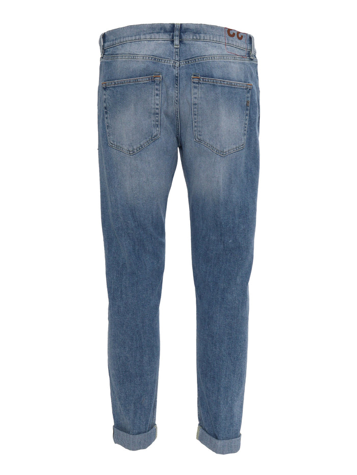 ICON PANTS Blue Cotton Elastomultiester Jean