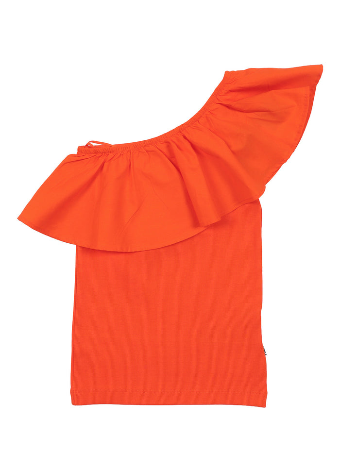 Rebecca Tops No sleeves Red Cotton Organic Elastane Top