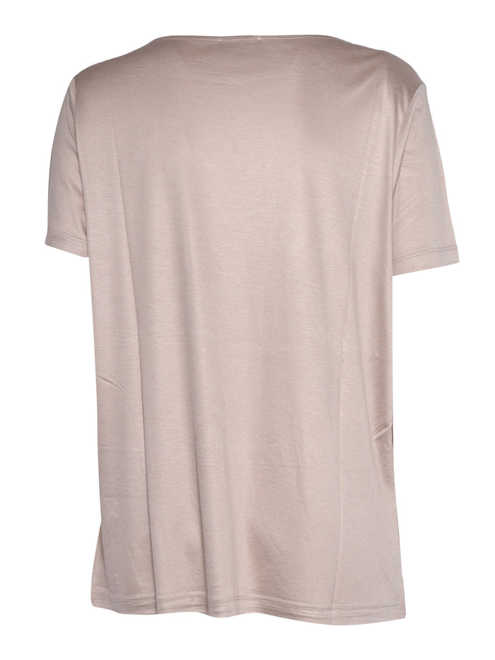 SHORT SLEEVE SHIRT White Viscose Elastane Sleeves T-shirt