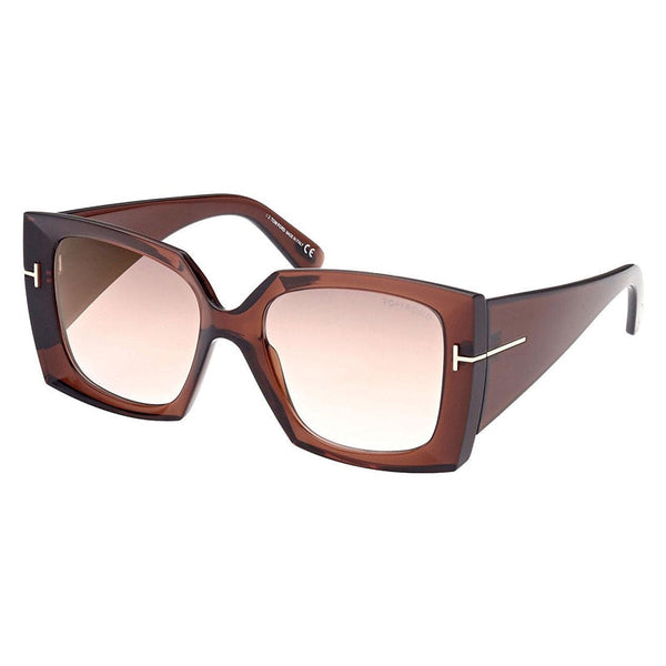 Tom Ford Sunglasses Square Full Rim, Dark Brown Frame And Mirror Lens Ft092148g