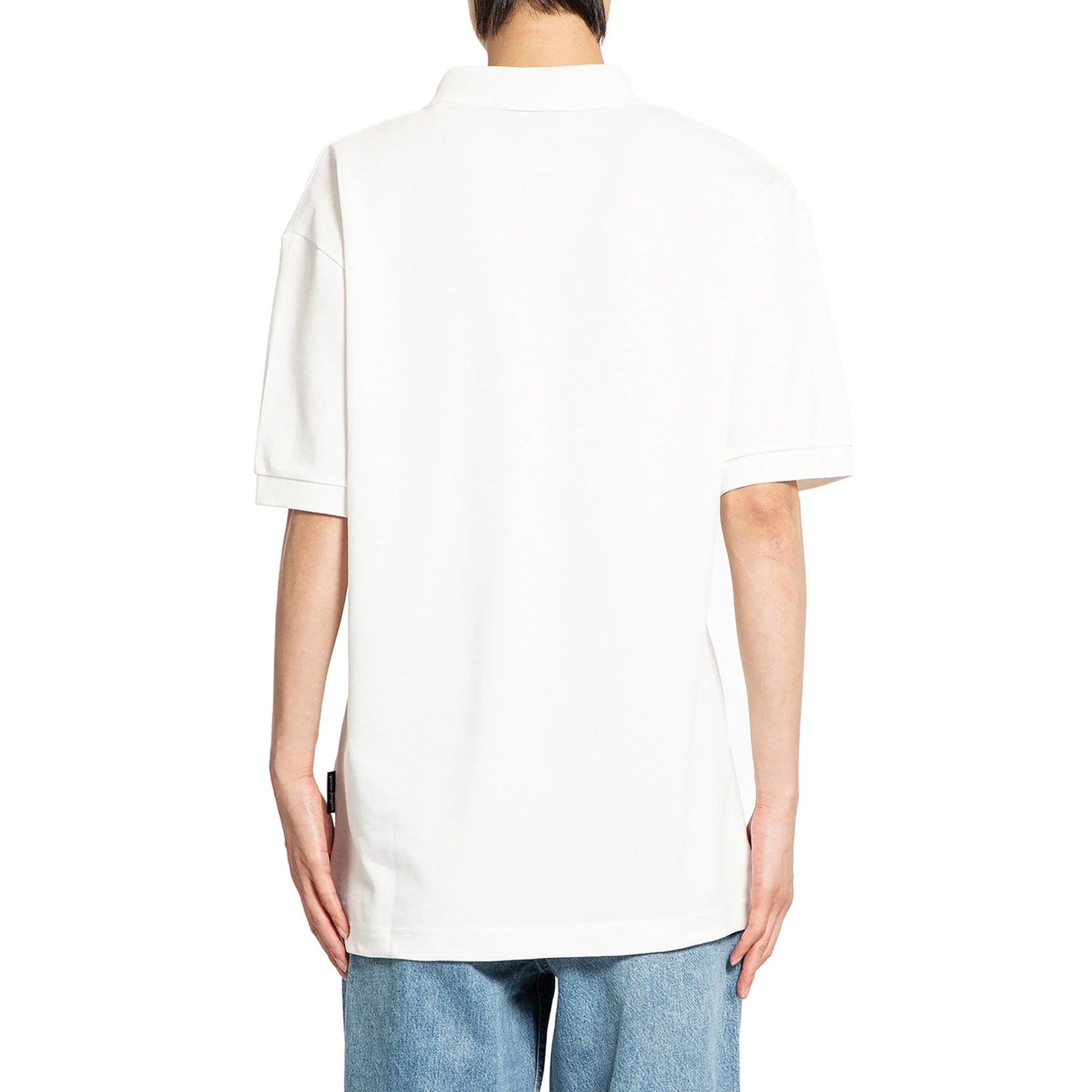 College Logo Polo White Cotton