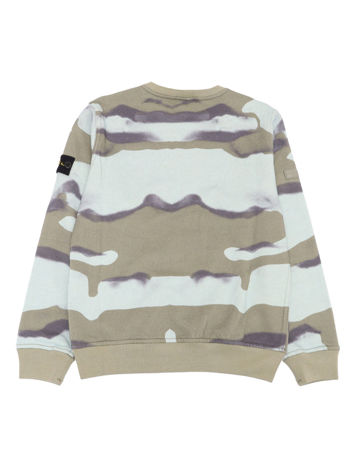 REVERSIBLE SWEATSHIRT Green Cotton Rib