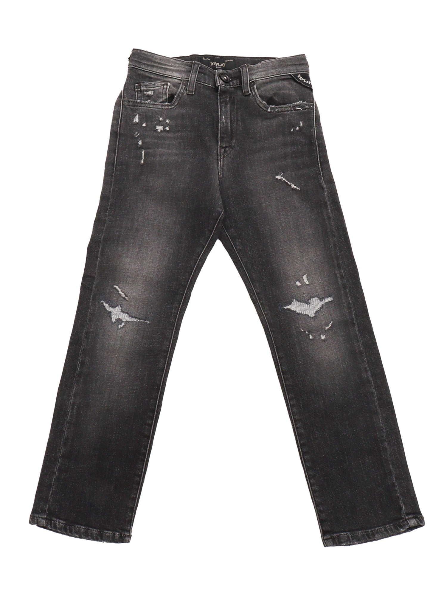 Pants Grey Cotton Elastane