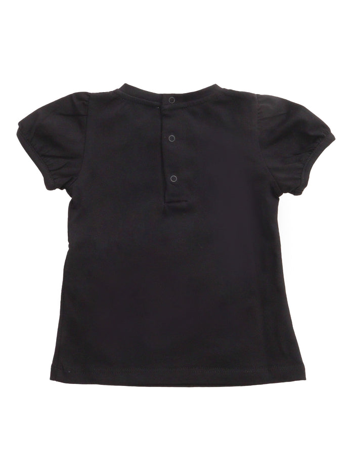Black t-shirt with logo Cotton Blouse