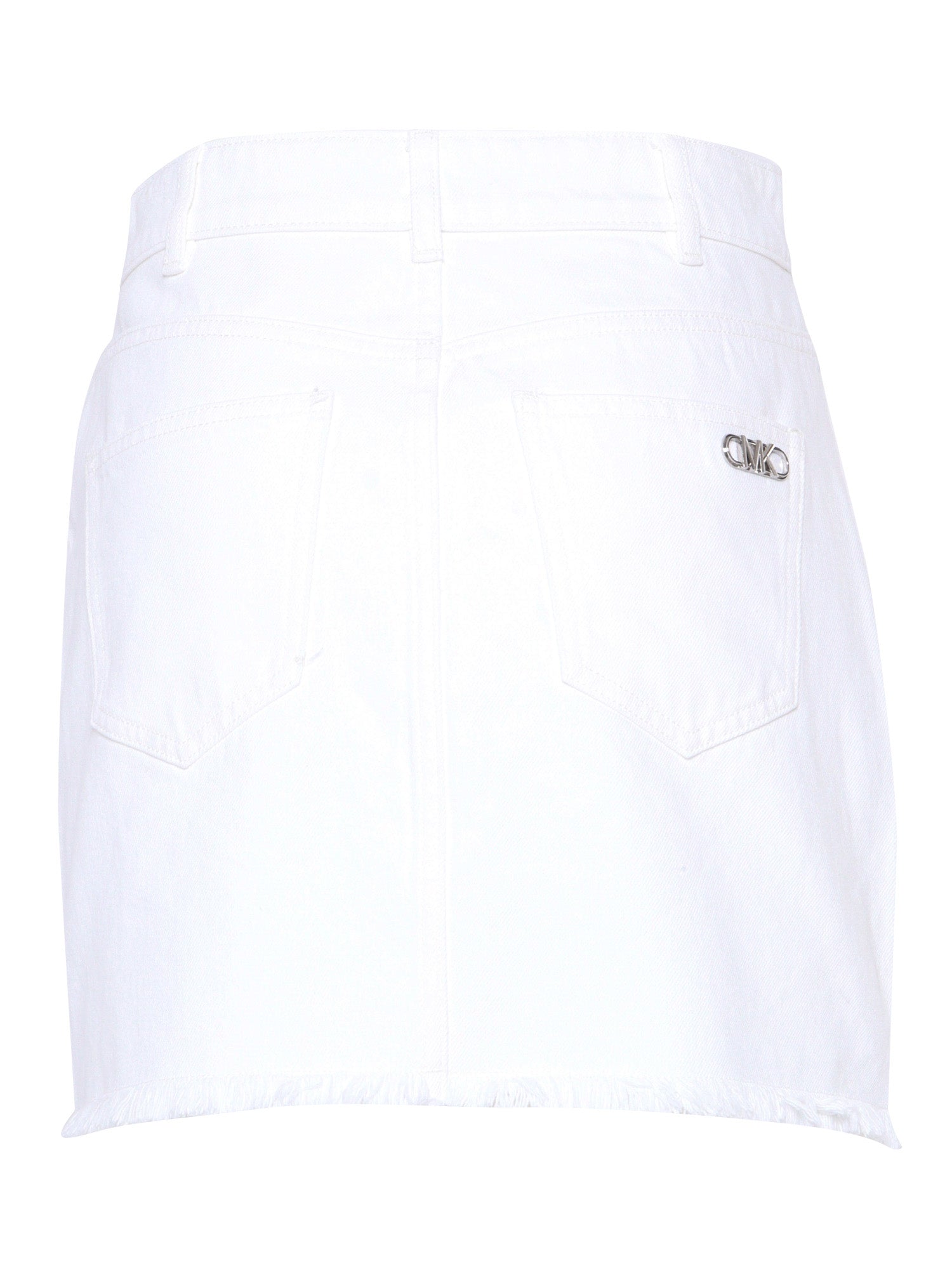 Denim mini skirt White Cotton