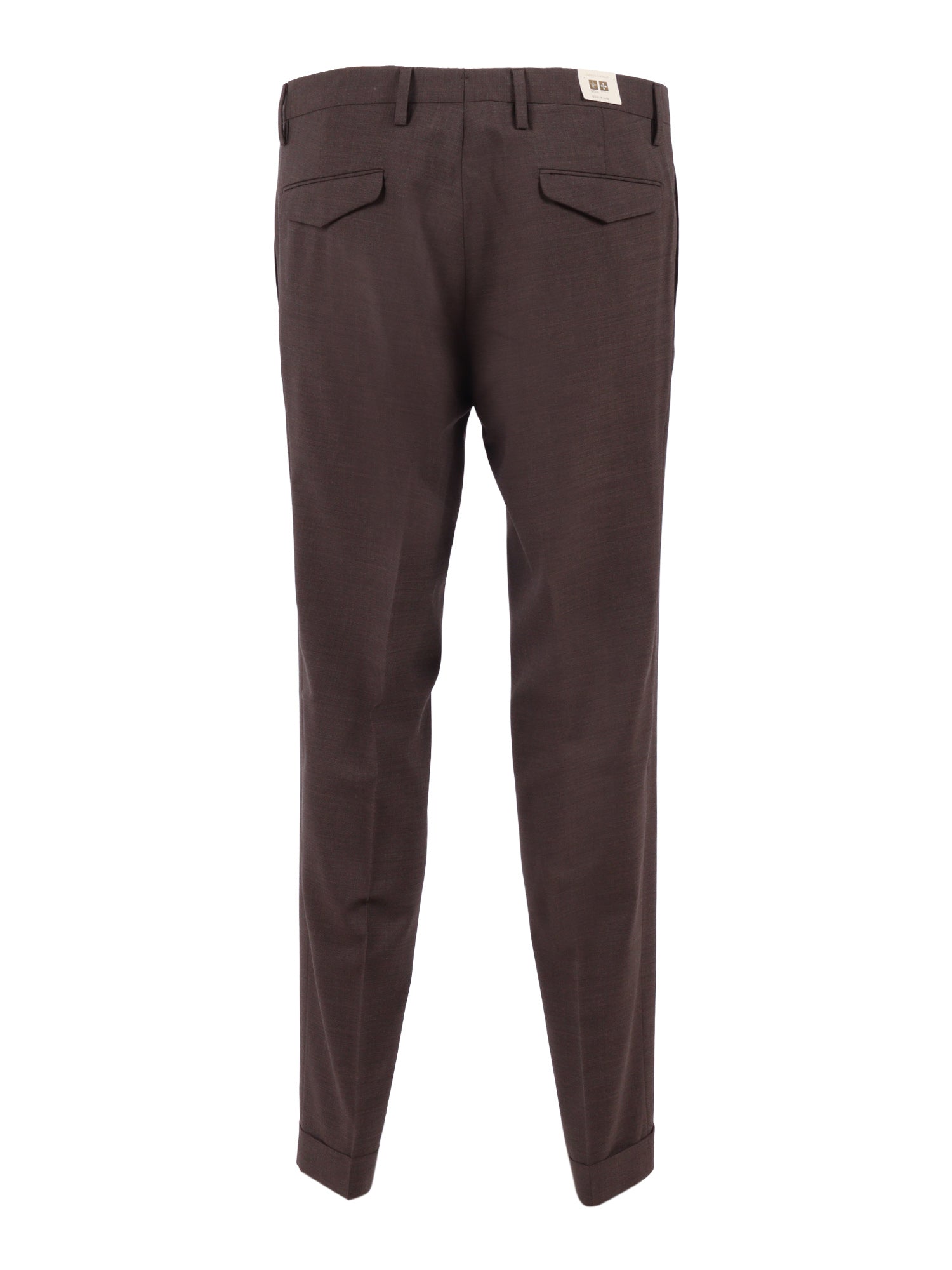 TROUSERS Brown Virgin Wool Polyester Pant