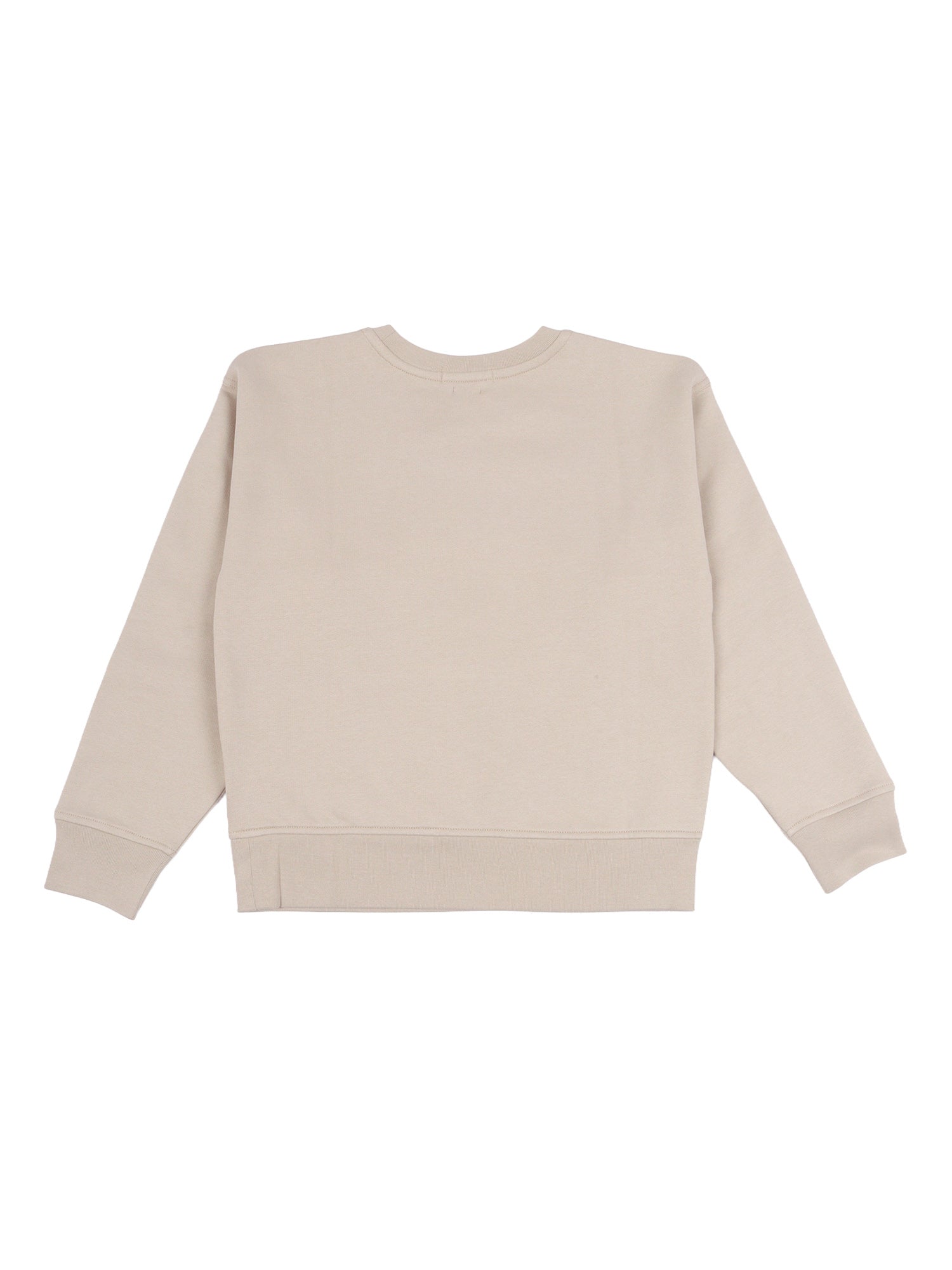 Knit-Pullover-Sweatshirt Beige Cotton Polyester