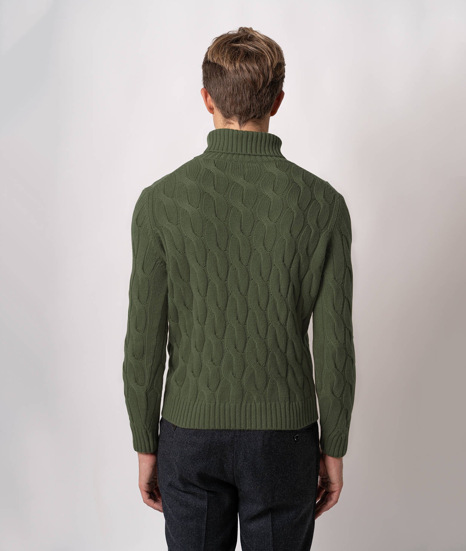 Turtleneck Cashmere Sweater Lapponia Green Maglieria Dis/lav Pesante