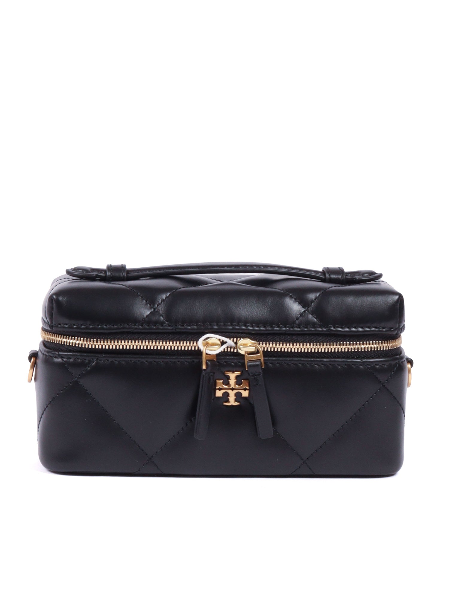 Kira Diamond Quilt East-West Vanity Case Black Beauty