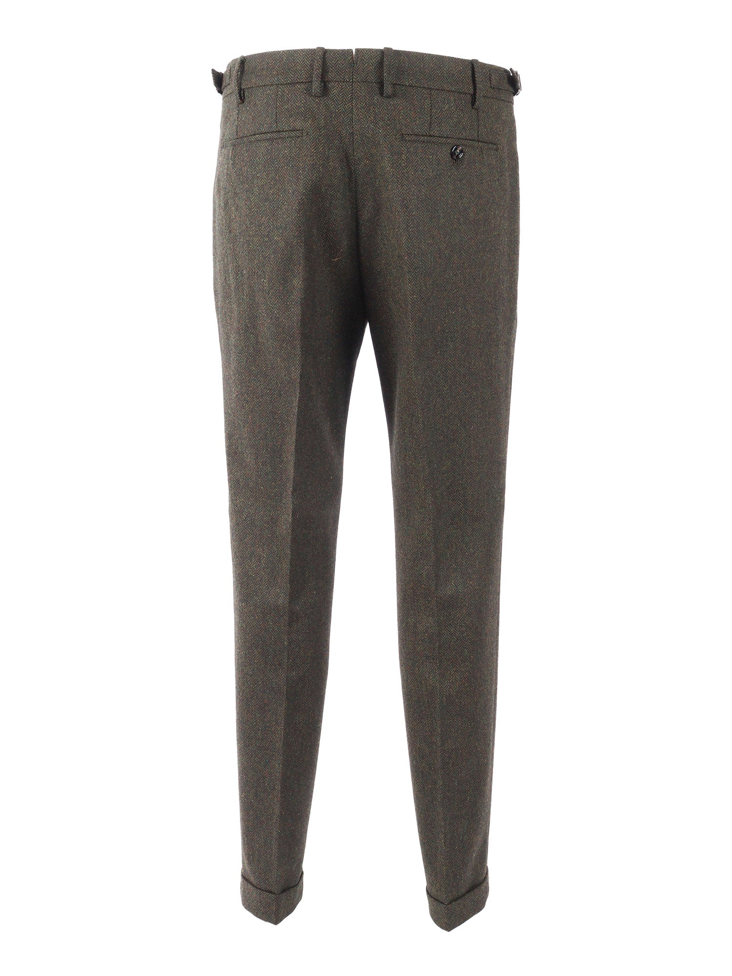 Retrolong Pants Green Wool