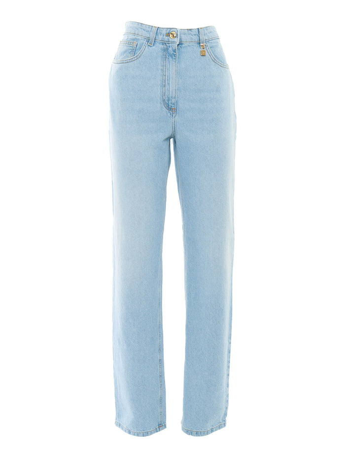 JEANS Light Blue Cotton Straight