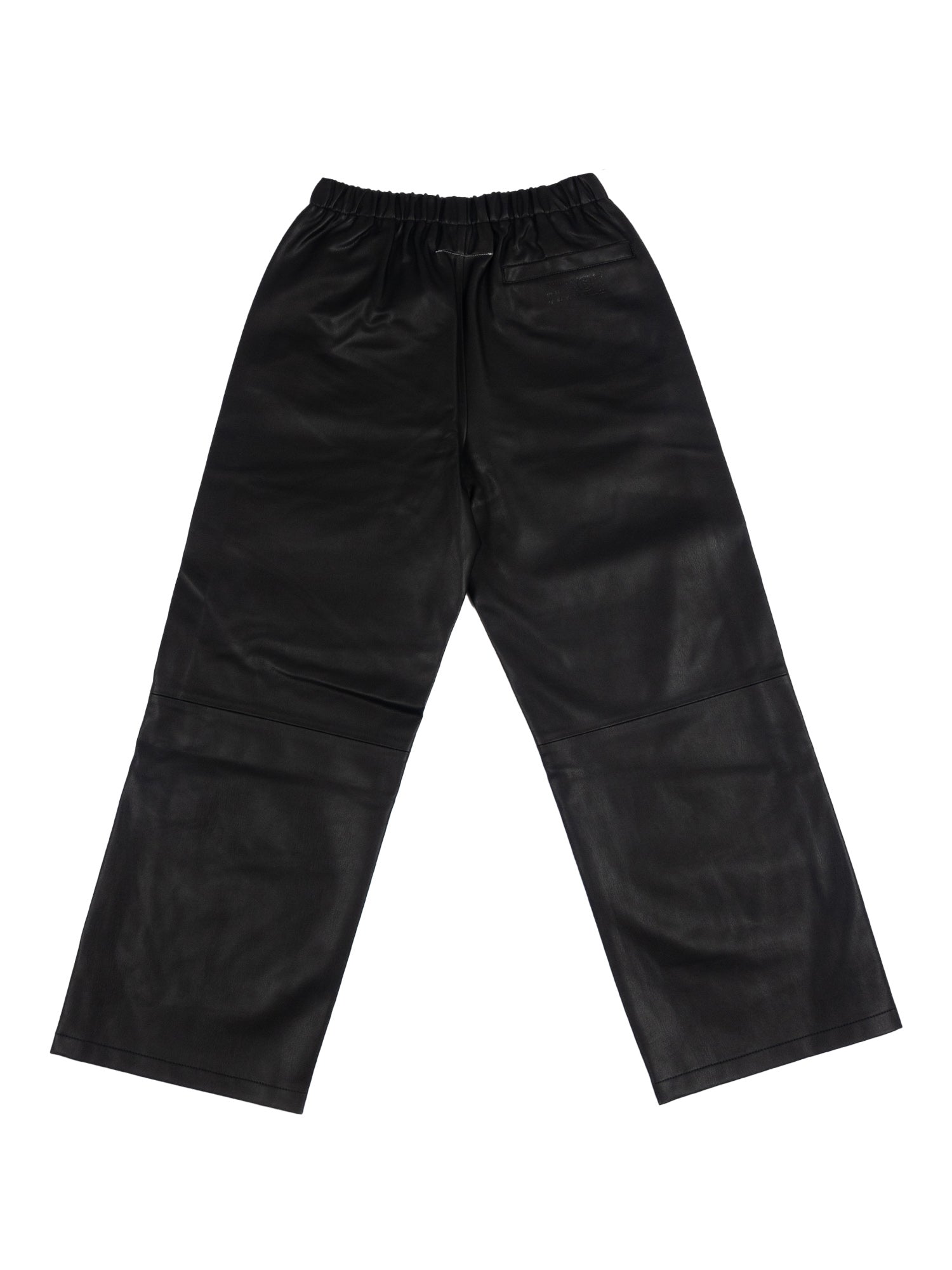 Pants Black Viscose Coating Polyurethane