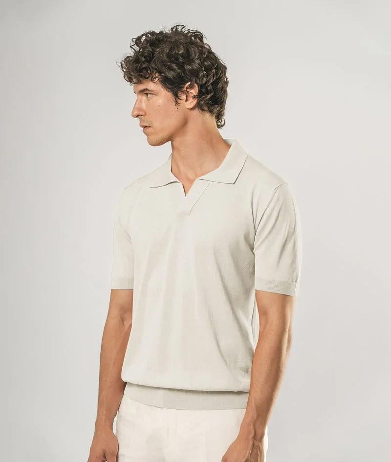 Silk Polo Tulum Orange Basic Light Kintwear