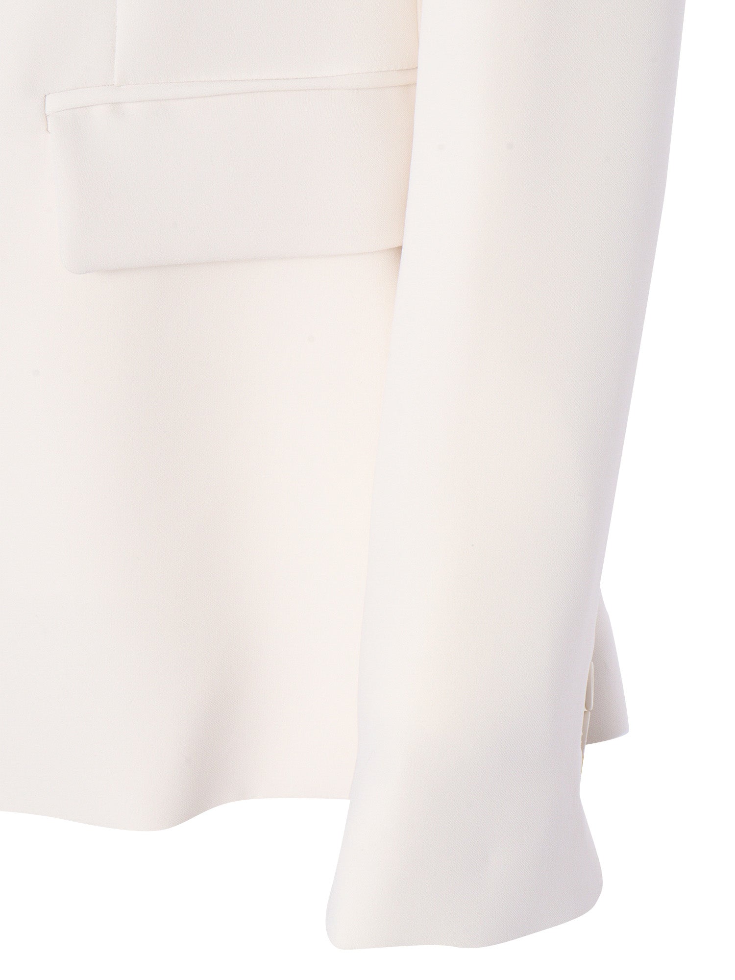 Cream-colored blazer White Polyester Jacket