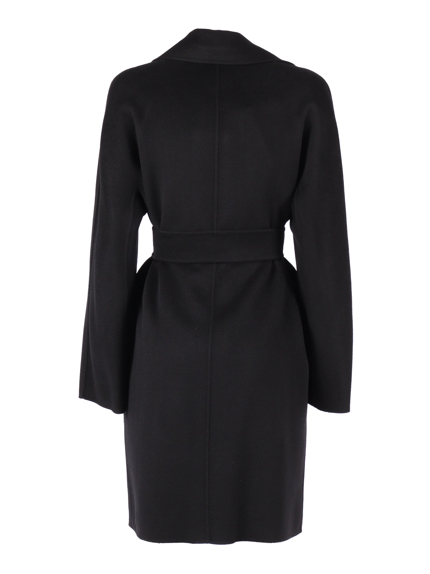 Coat Black Virgin Wool Silk Cashmere