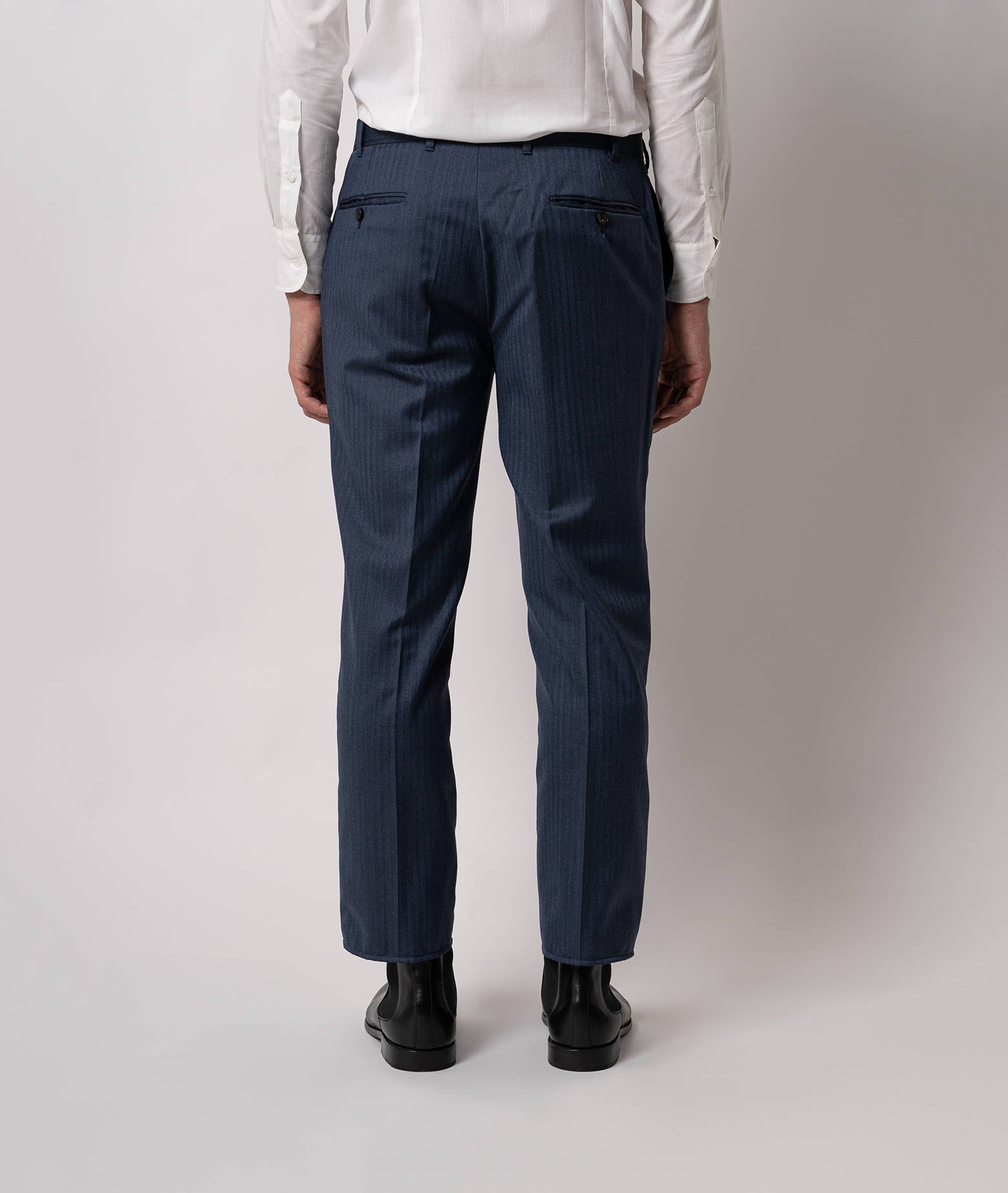 Tailored Wool Trousers Merano Blue No Pinces