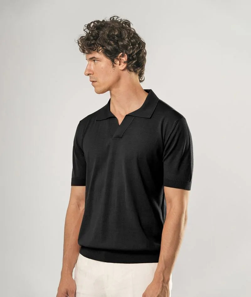 Silk Polo Tulum Red Basic Light Kintwear