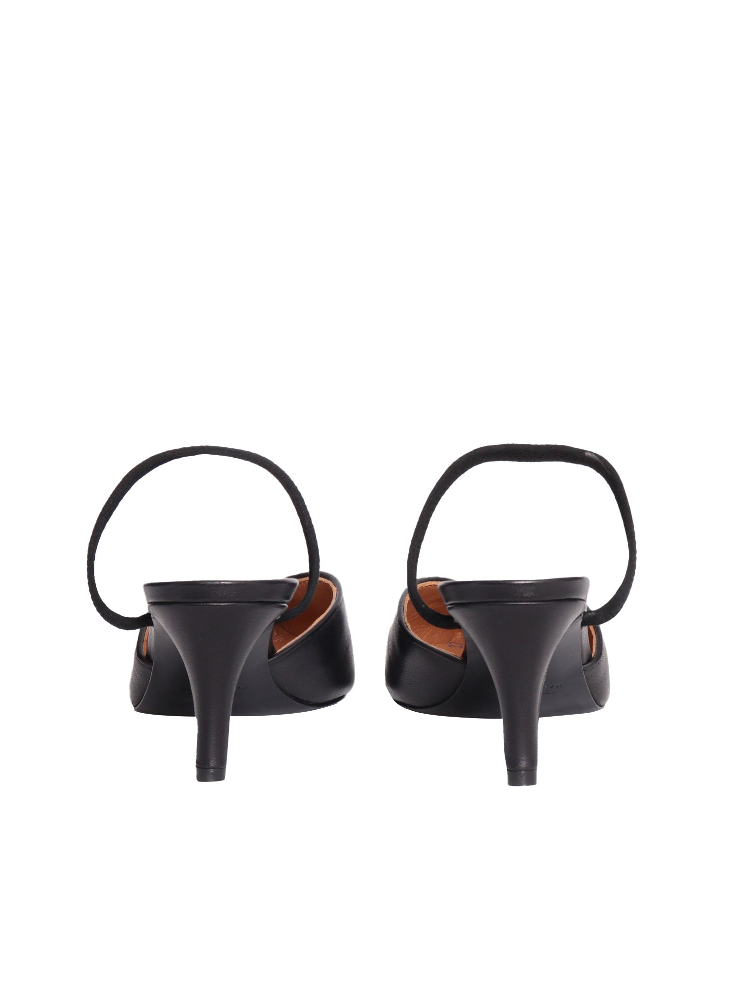 Chanel slingback Black Leather Sole In Pump