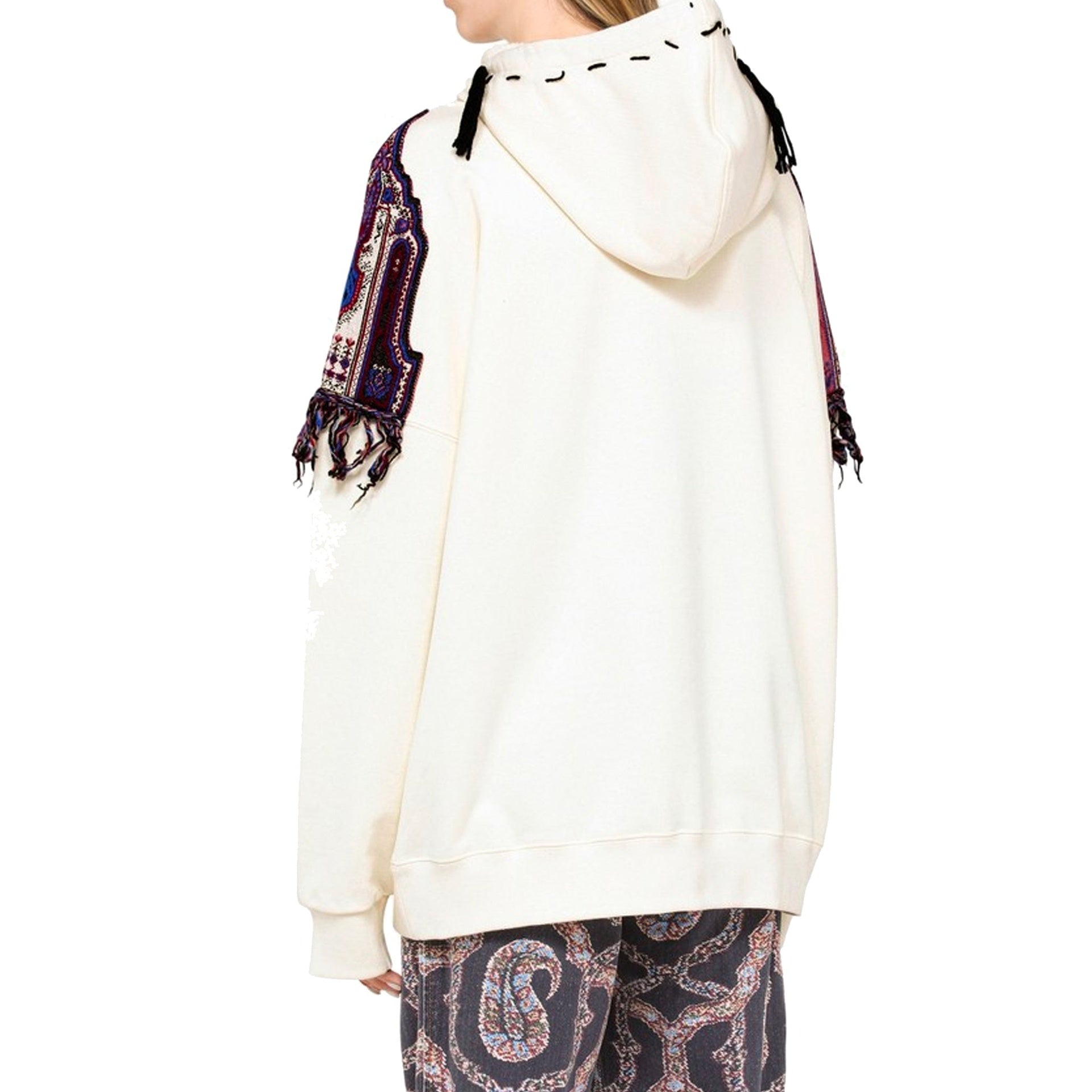 Hooded Sweatshirt White Cotton