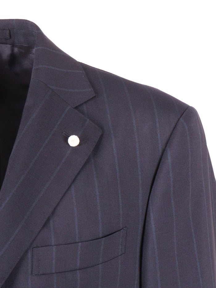 Suit Blue Virgin Wool Cashmere Dress