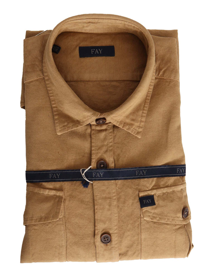 Brown over shirt Cotton Linen