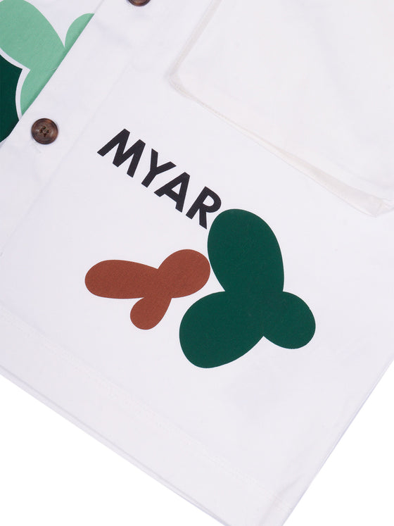 Myc10u Shirt White Cotton Elastane