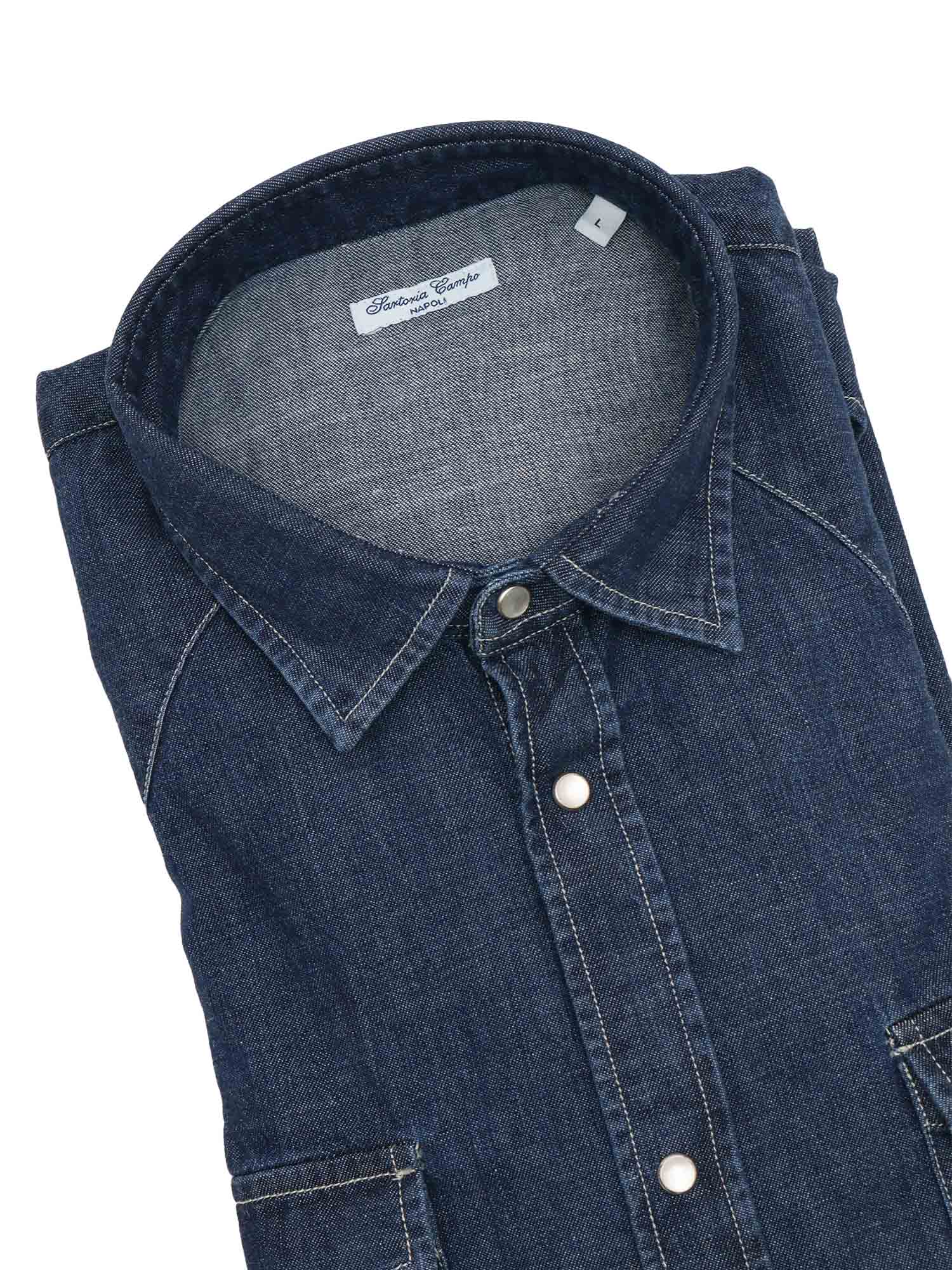 Mens Shirt Blue Cotton
