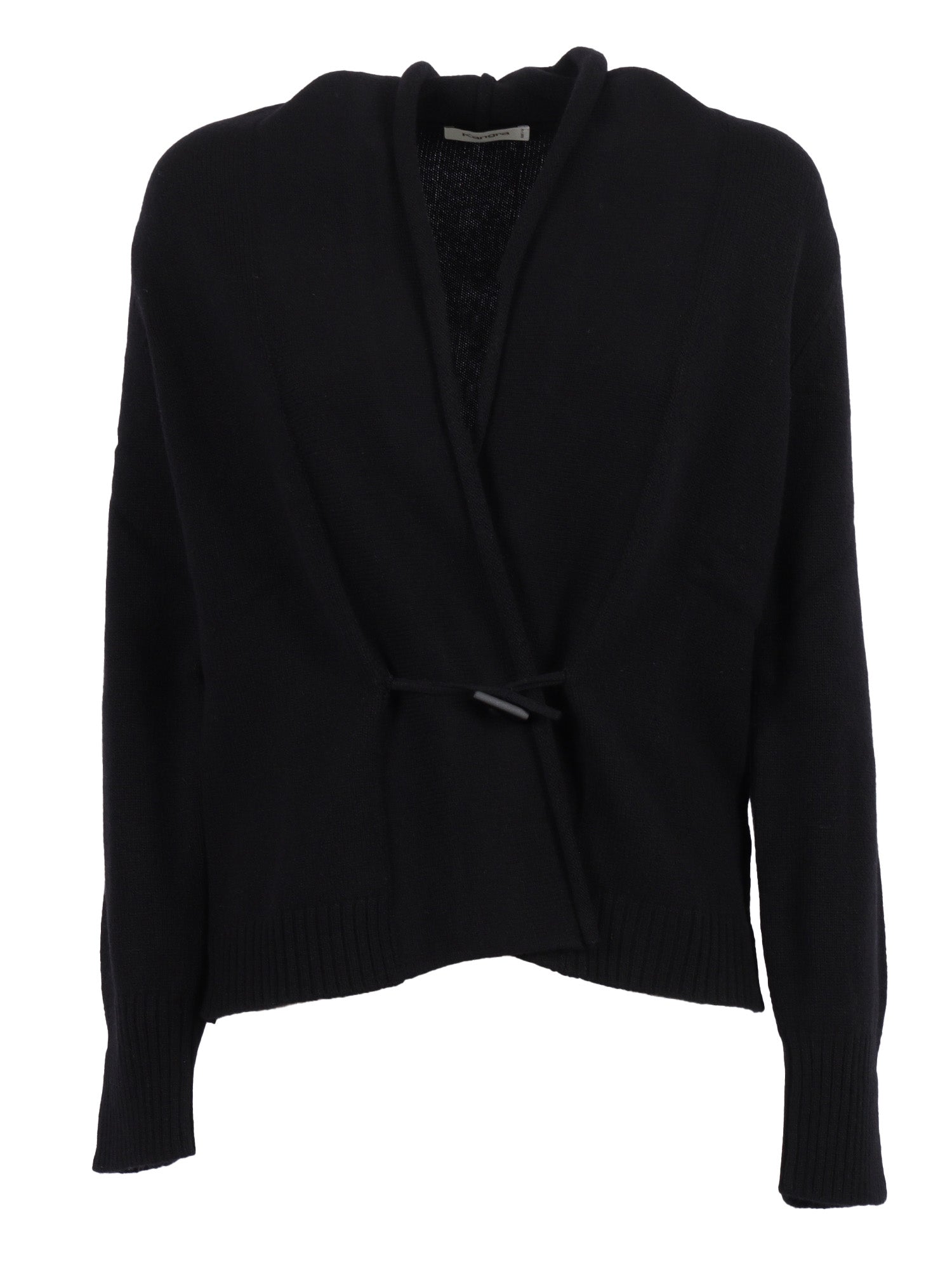 Jacket With Buttons Black Wool Cashmere
