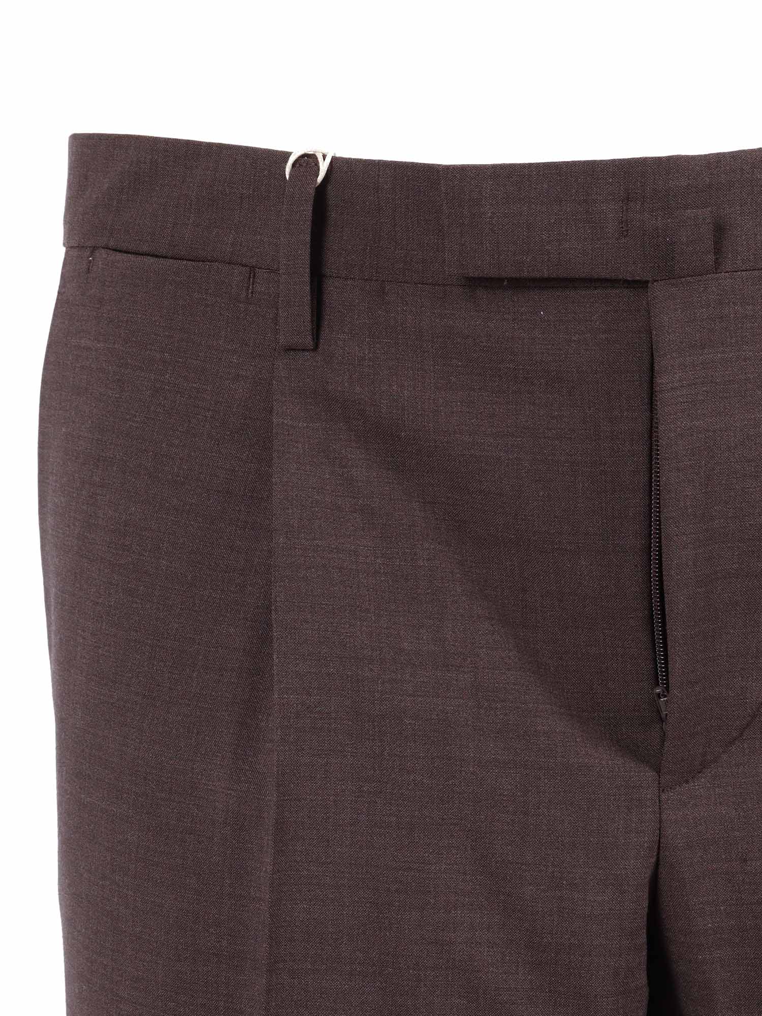 TROUSERS Brown Virgin Wool Polyester Pant