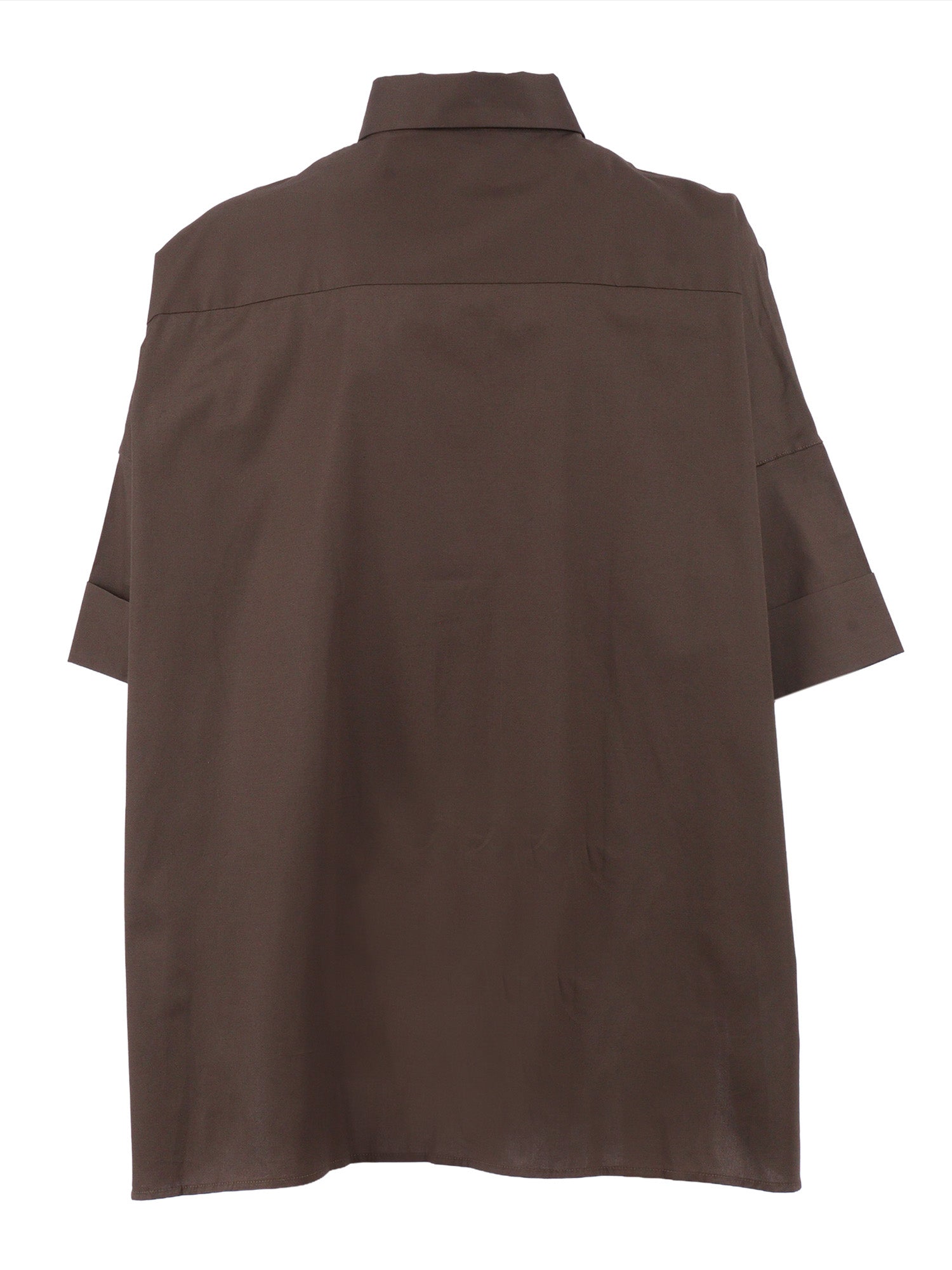 3-4 SLEEVE SHIRT Brown Cotton Elastane