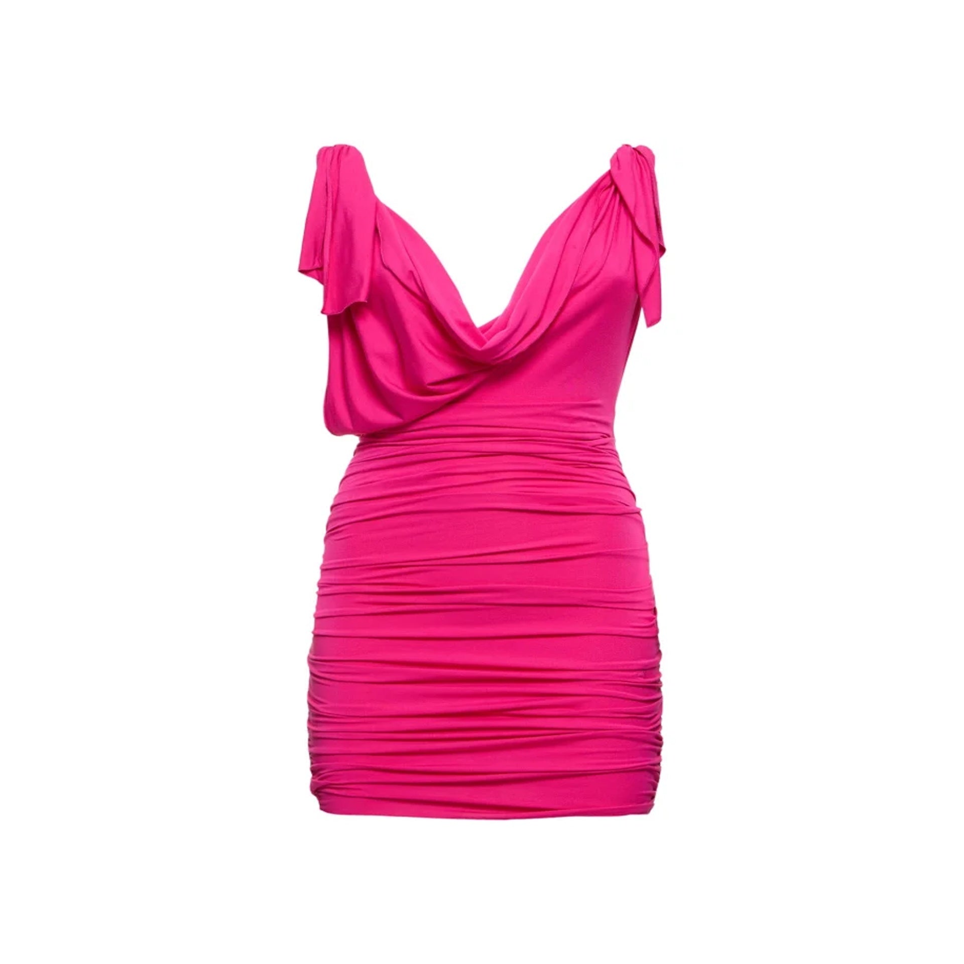 The Attico Jersey Mini Dress Pink Elastane Viscose