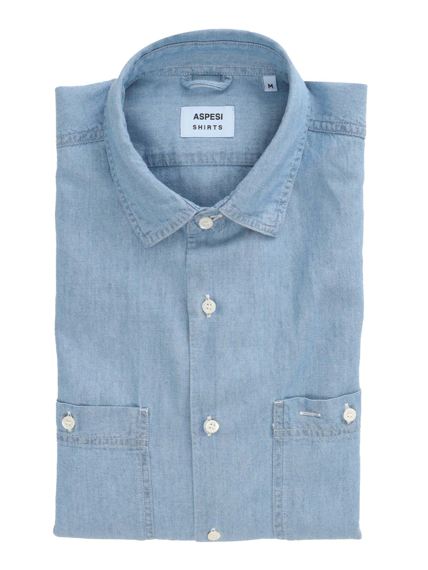 NEW C SLIM SHIRT Blue Cotton
