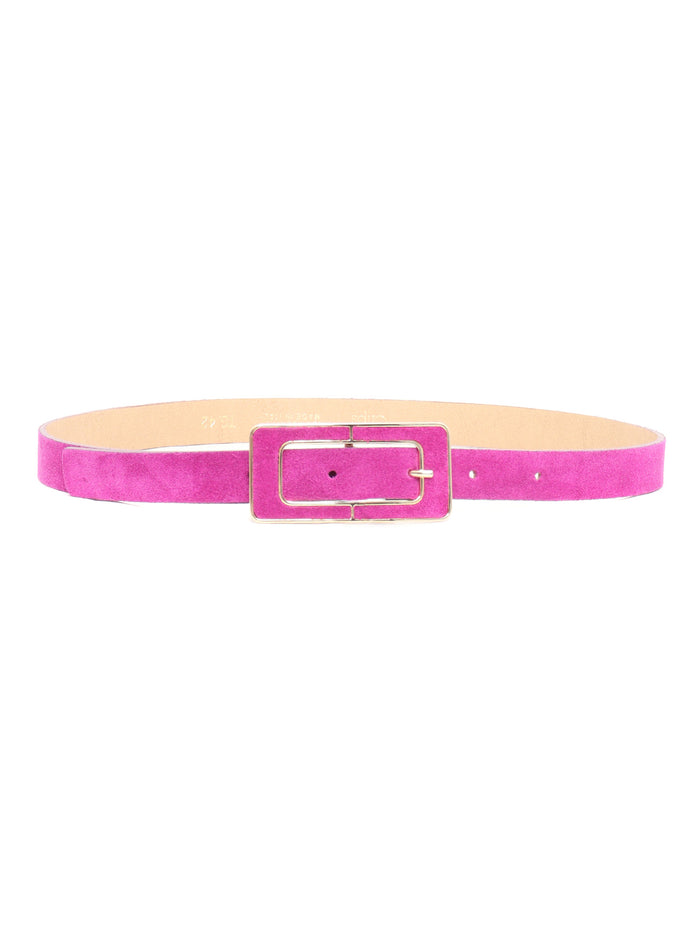 Thin Belt Purple Real Leather