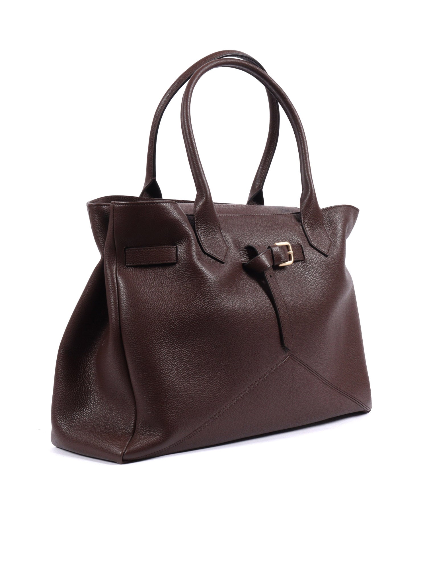 KATE BAG L Brown Calf Leather Small Grain