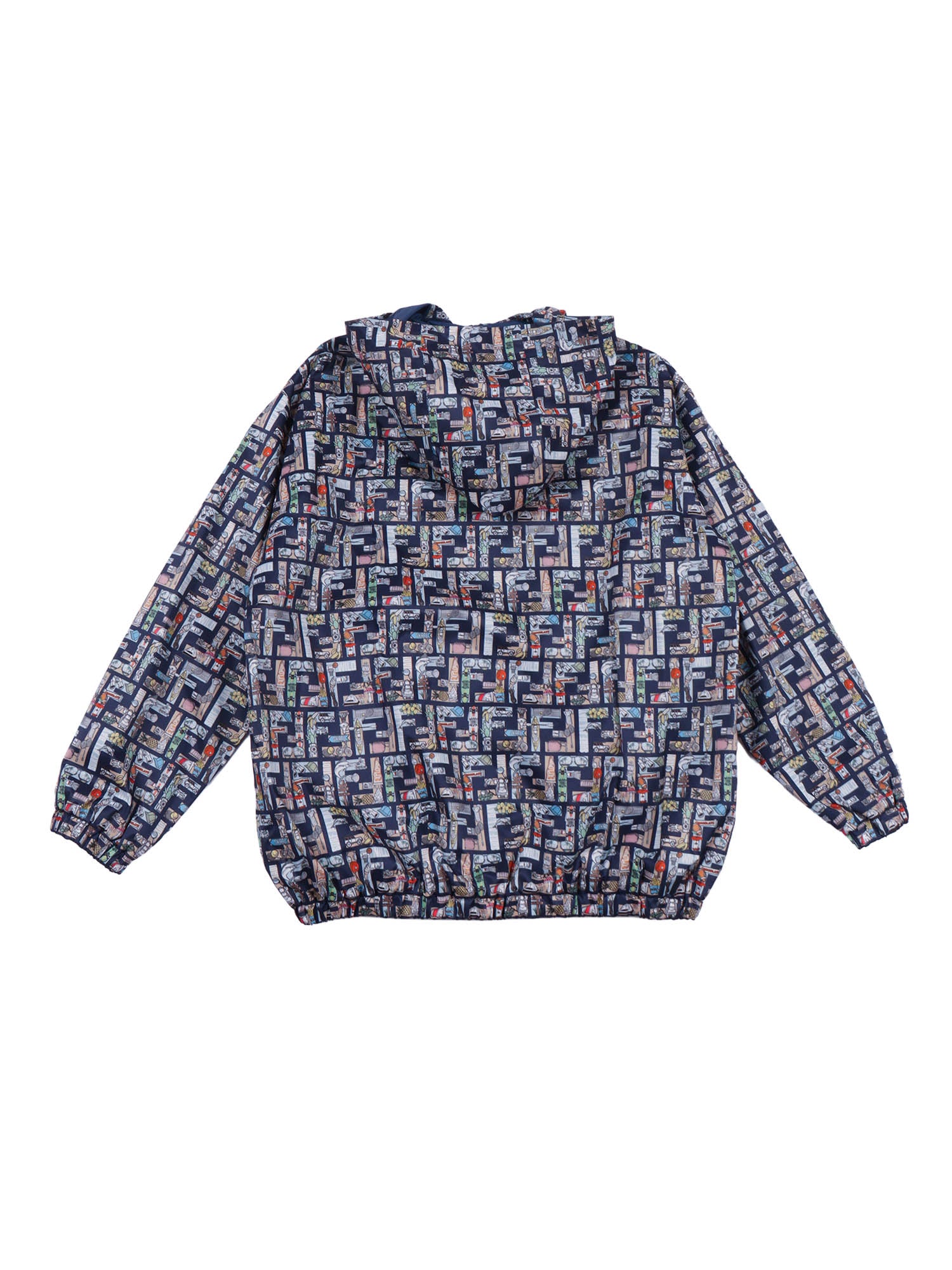 FF NYLON K-WAY Grey Polyester Lining Polyamide Waterproof Jacket