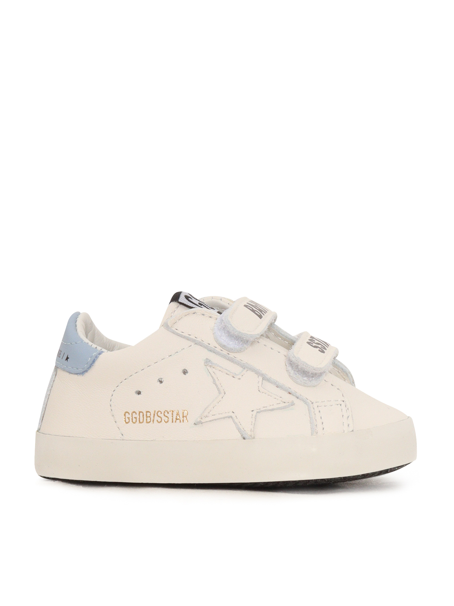 BABY SCHOOL SET NAPPA UPPER STRIPES AND STAR LEATHER HEEL White Kid Sneaker