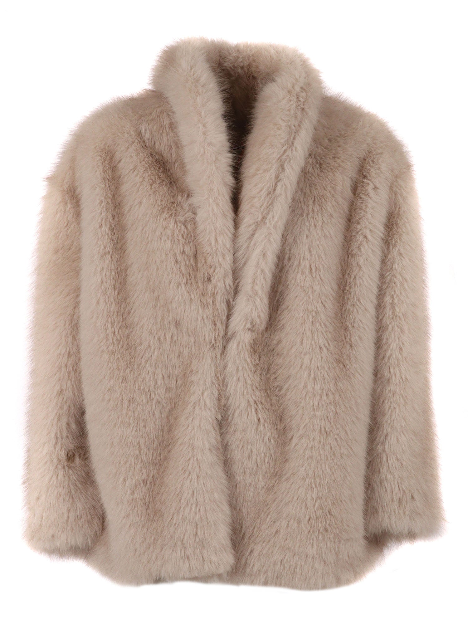 Fur Coat Girl Beige Polyester