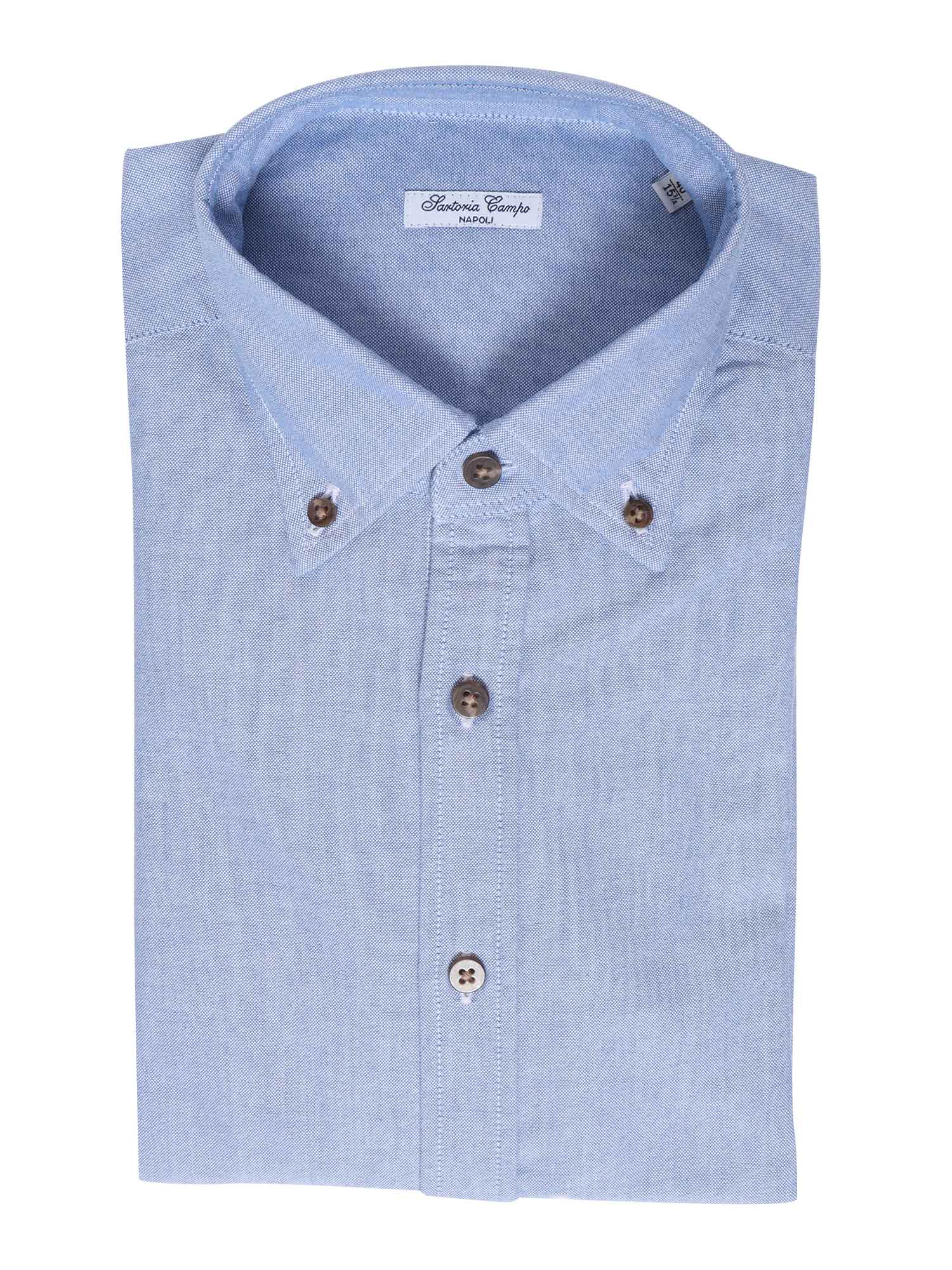 Button-Down Shirt Light Blue Cotton