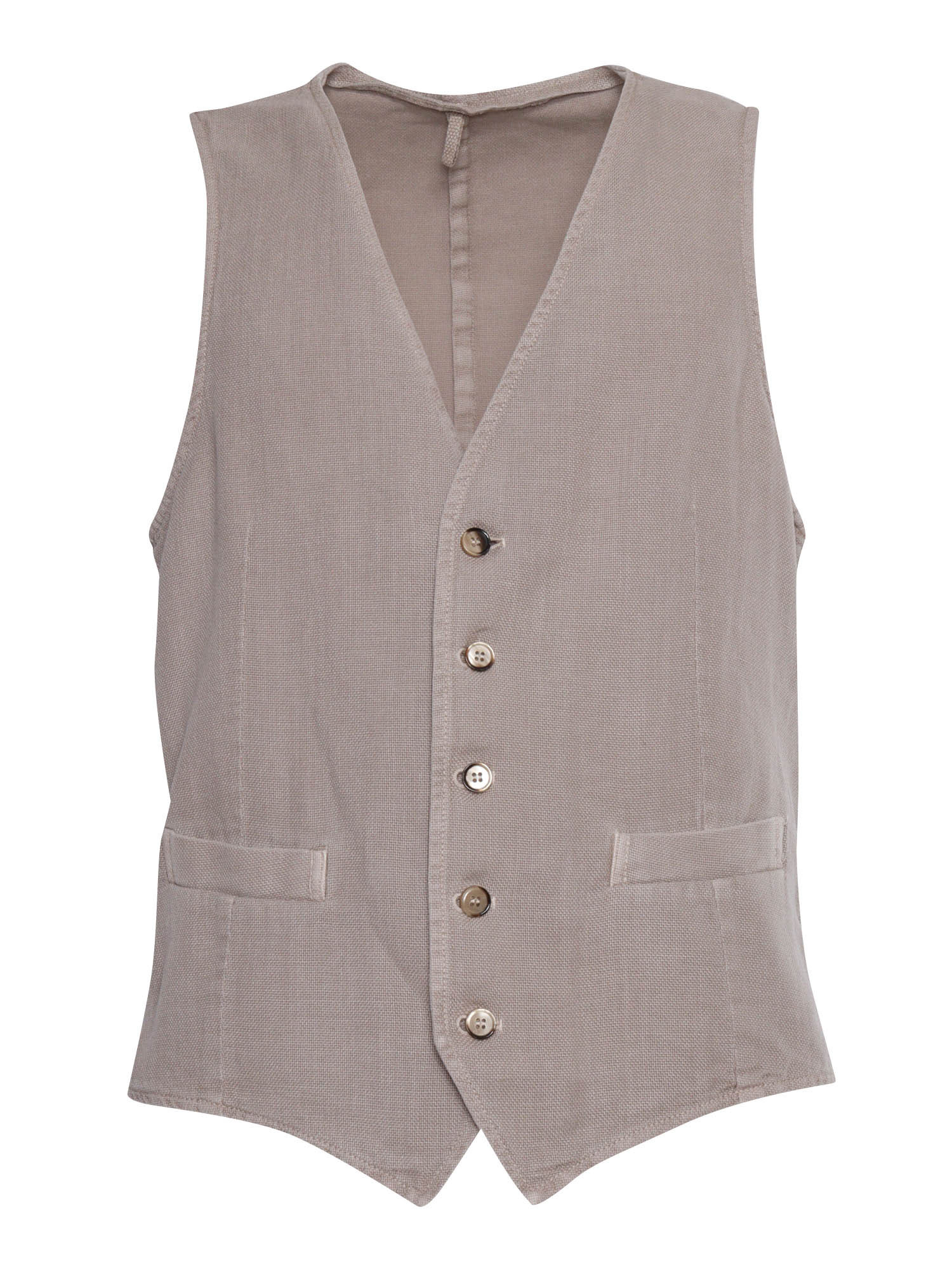 Vest White Cotton Rayon
