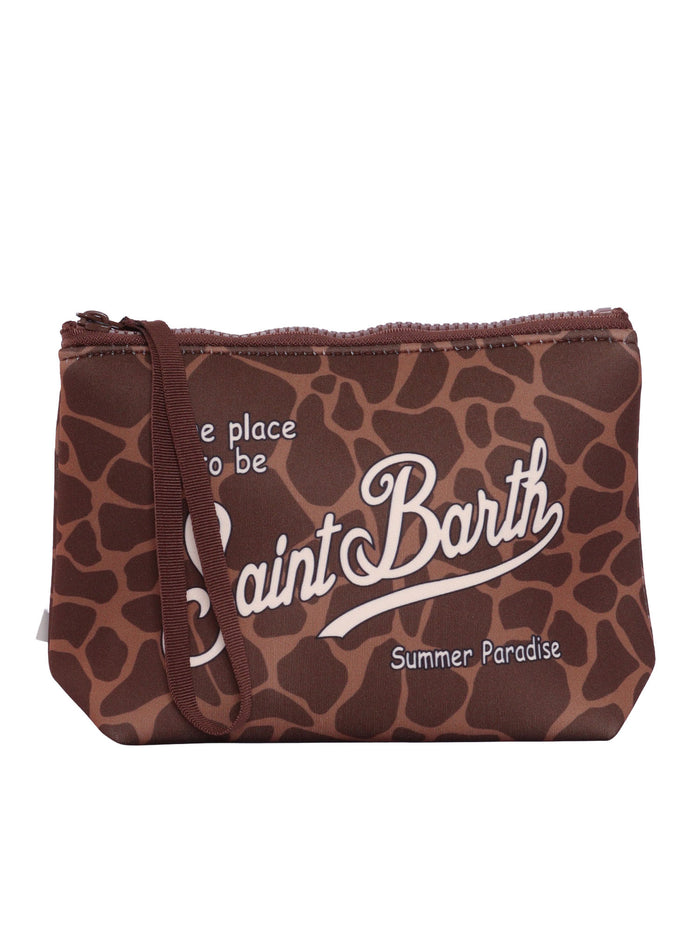 Aline-Giraffe Skin 18 Brown Sbr Polyester Handbag